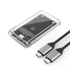 Orico TC10-MS mSATA USB-C 3.2 5Gb/s diskų dėklas - Permatomas -- Hard Drive Adapters