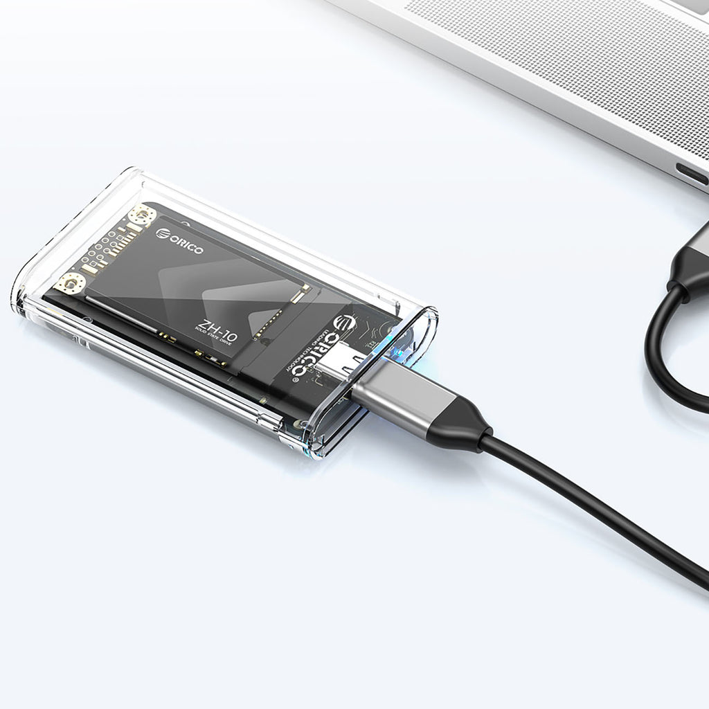 Orico TC10-MS mSATA USB-C 3.2 5Gb/s diskų dėklas - Permatomas -- Hard Drive Adapters