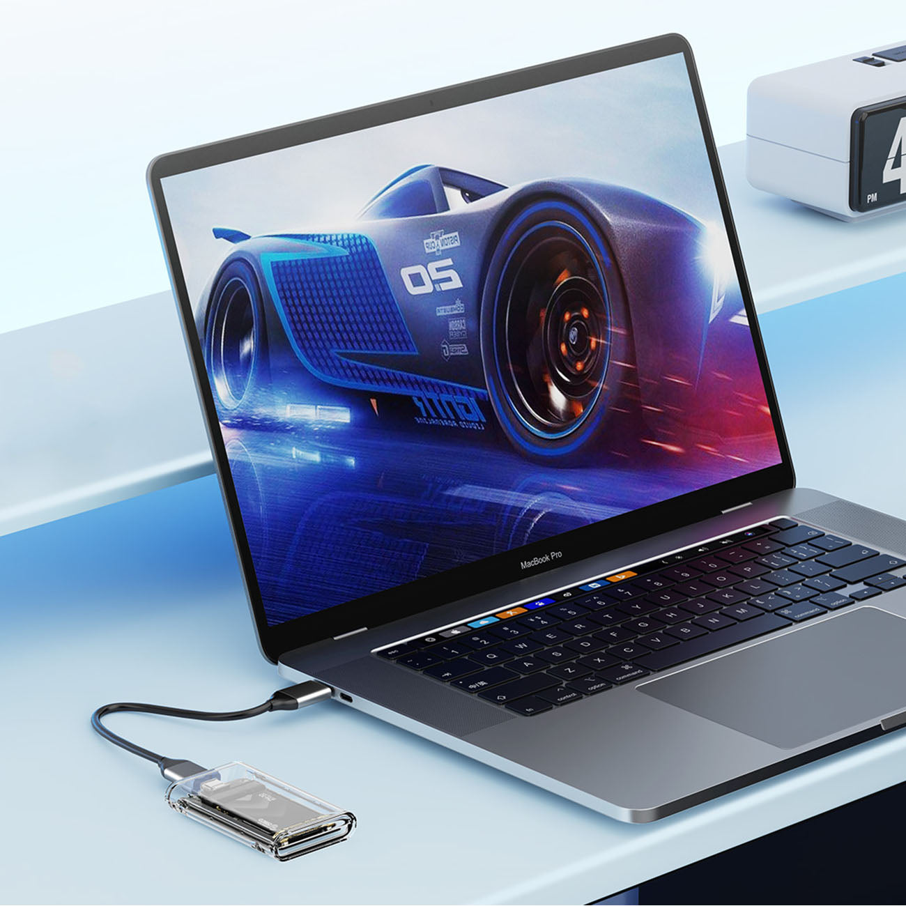 Orico TC10-MS mSATA USB-C 3.2 5Gb/s diskų dėklas - Permatomas -- Hard Drive Adapters