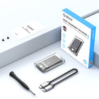 Orico TC10-MS mSATA USB-C 3.2 5Gb/s diskų dėklas - Permatomas -- Hard Drive Adapters