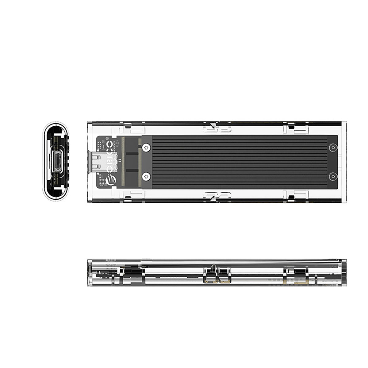 Orico TCM2-C3 M.2 NVME į USB-C 10Gb/s diskų dėklas - Juodas -- Hard Drive Adapters
