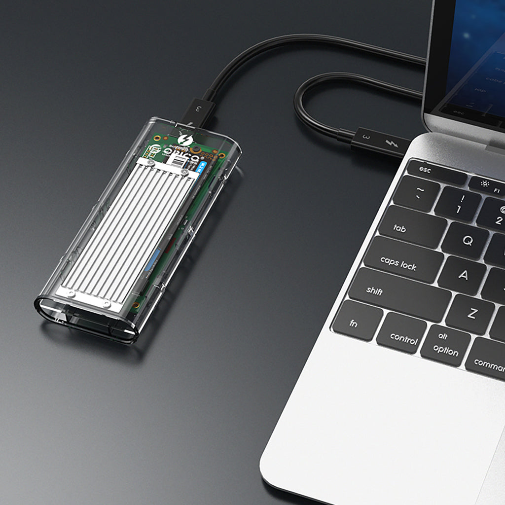 Orico TCM2-C3 M.2 NVME į USB-C 10Gb/s diskų dėžutė - pilka -- Hard Drive Adapters