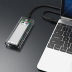 Orico TCM2-C3 M.2 NVME į USB-C 10Gb/s diskų dėžutė - pilka -- Hard Drive Adapters