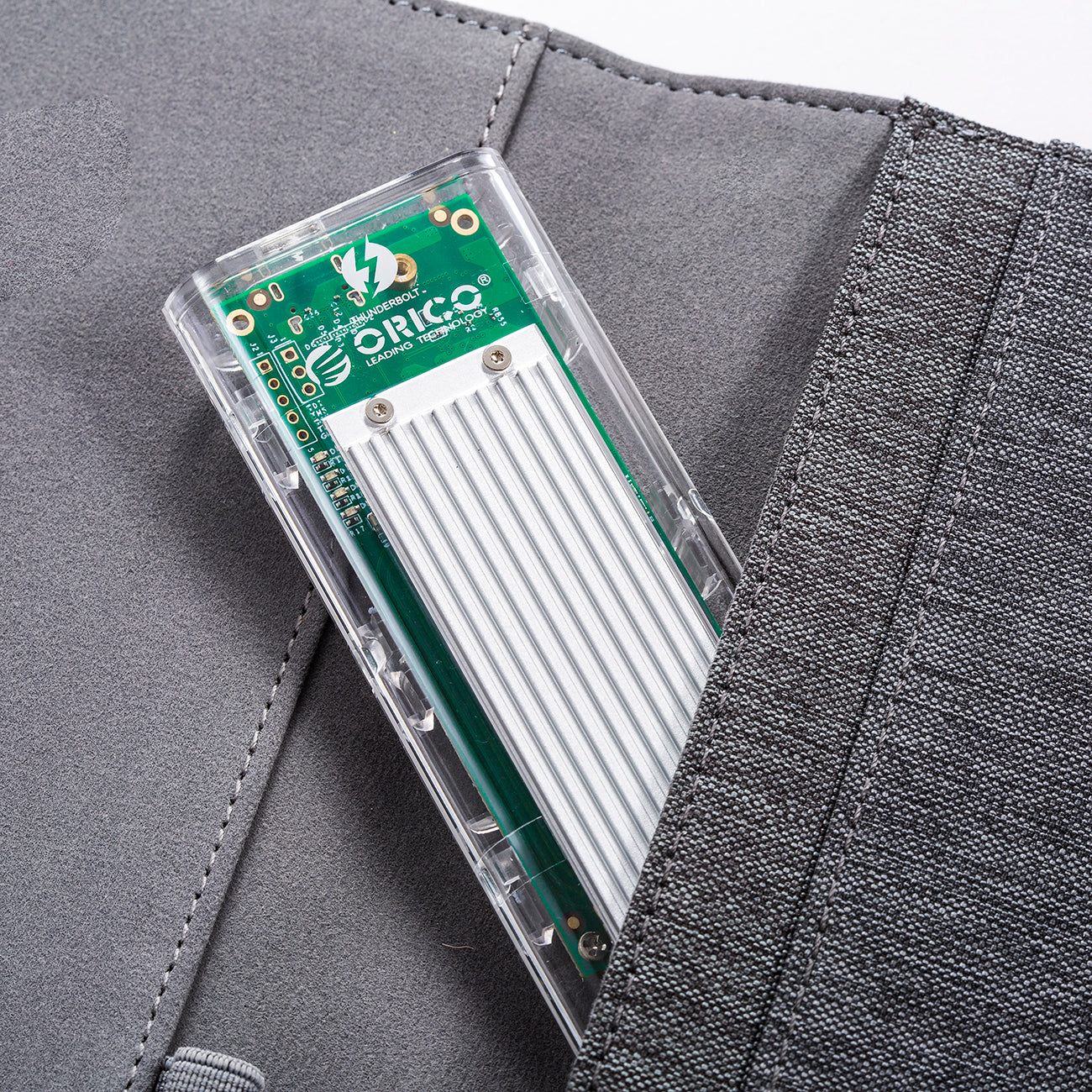 Orico TCM2-C3 M.2 NVME į USB-C 10Gb/s diskų dėžutė - pilka -- Hard Drive Adapters