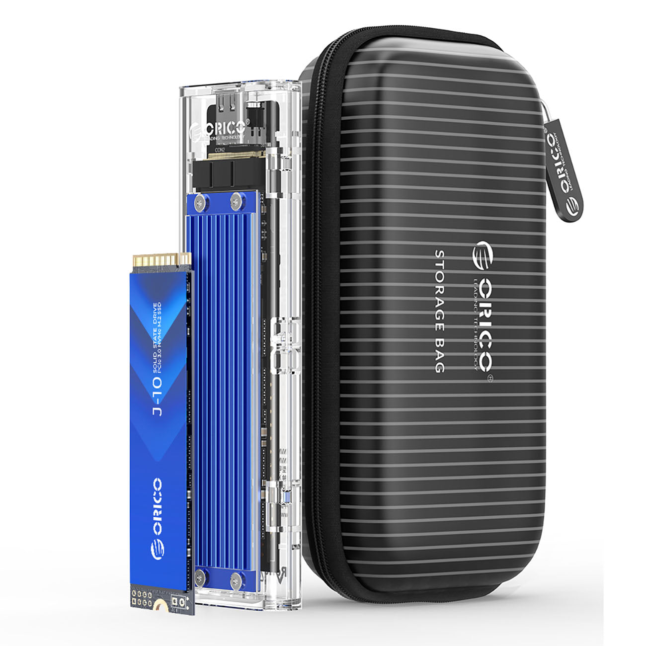 Orico TCM2-C3 M.2 NVME į USB-C 10Gb/s Disko Dėklas – Mėlynas -- Hard Drive Adapters