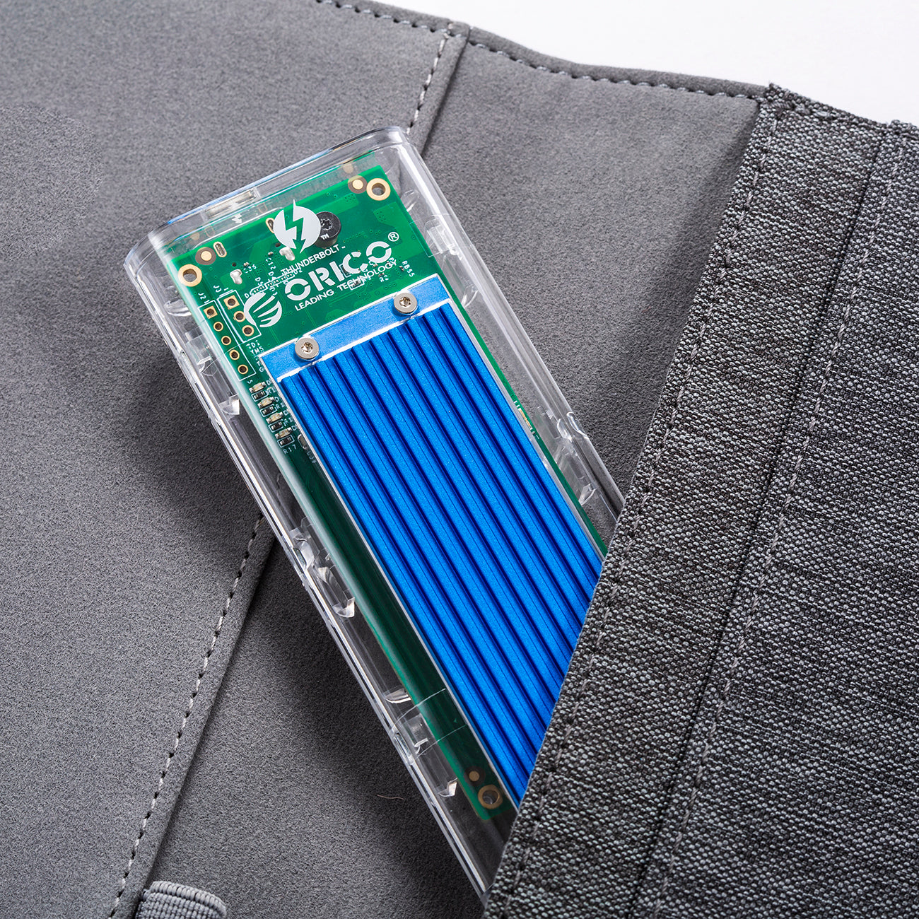 Orico TCM2-C3 M.2 NVME į USB-C 10Gb/s Disko Dėklas – Mėlynas -- Hard Drive Adapters