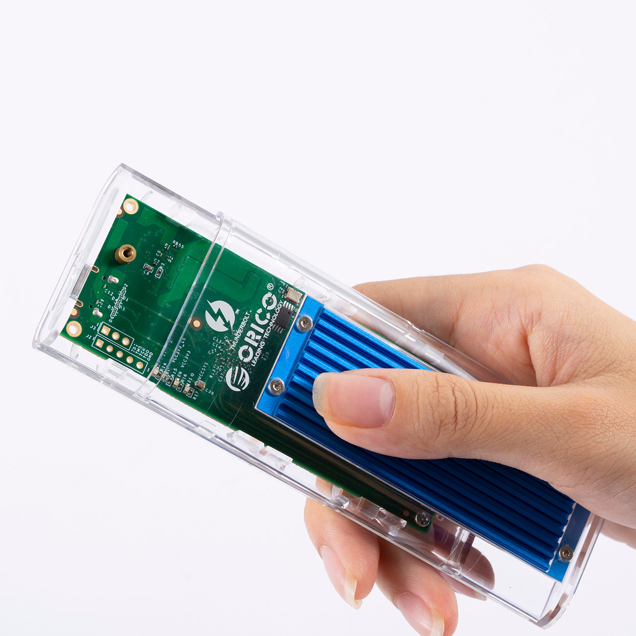 Orico TCM2-C3 M.2 NVME į USB-C 10Gb/s Disko Dėklas – Mėlynas -- Hard Drive Adapters