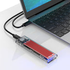 Orico TCM2-C3 M.2 NVME į USB-C 10Gb/s Disko Kasetė - Raudona -- Hard Drive Adapters