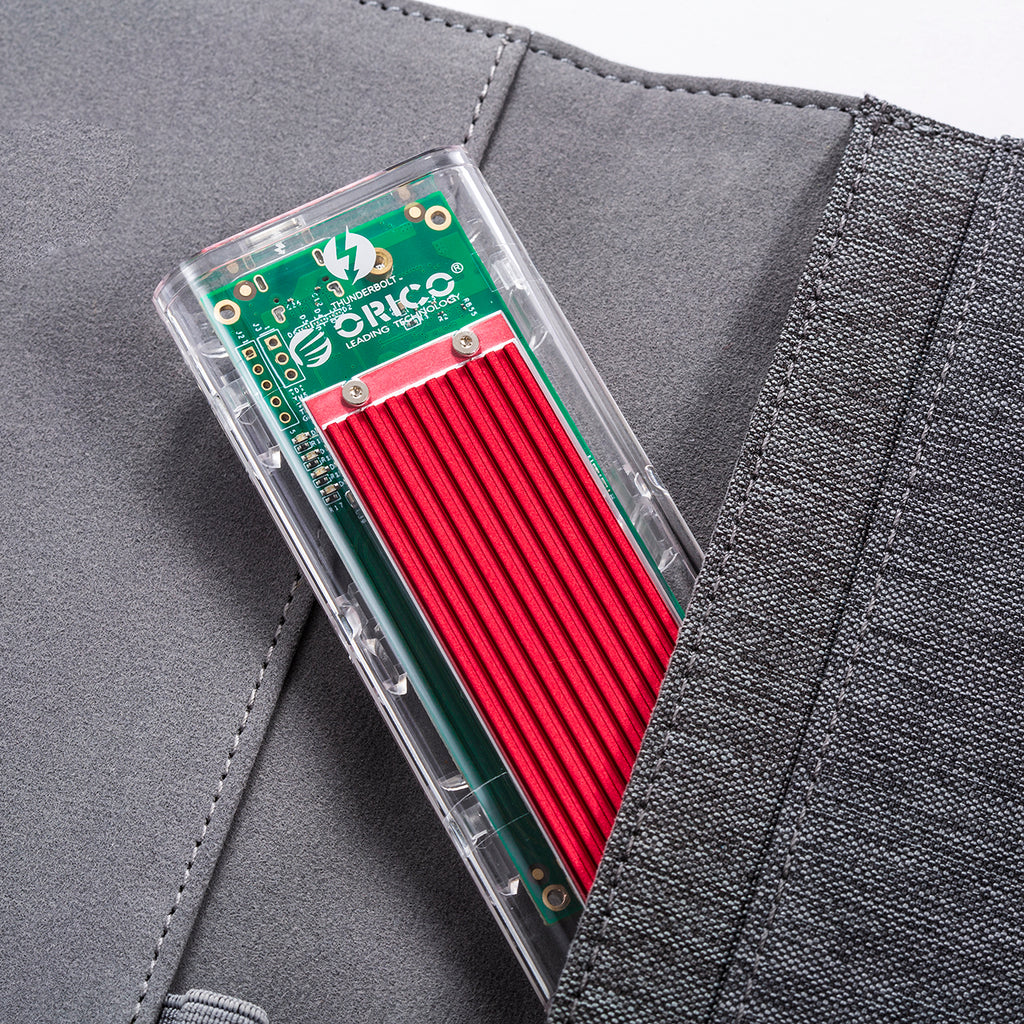 Orico TCM2-C3 M.2 NVME į USB-C 10Gb/s Disko Kasetė - Raudona -- Hard Drive Adapters