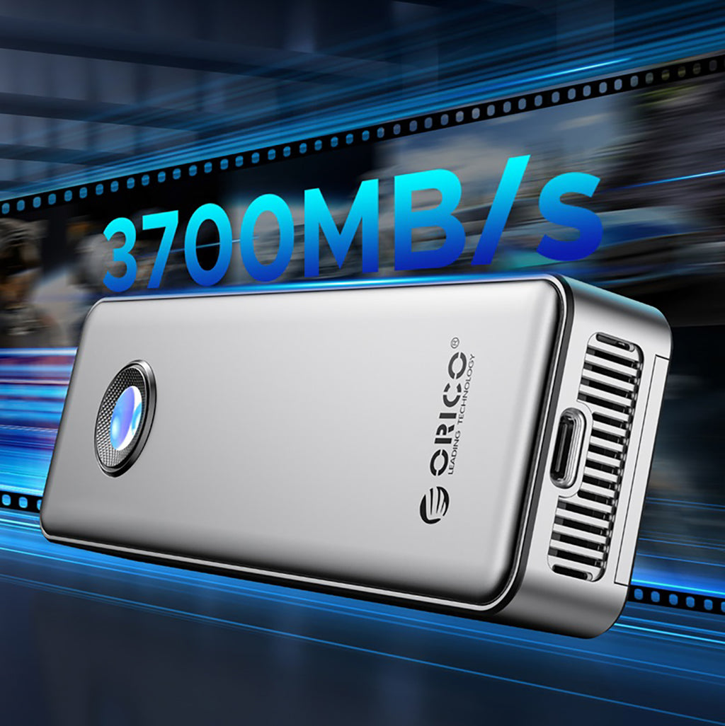 Orico OUM2-G20 M.2 NVME USB-C 3.2 20Gb/s Disko Dėklas – Sidabrinis -- Hard Drive Adapters