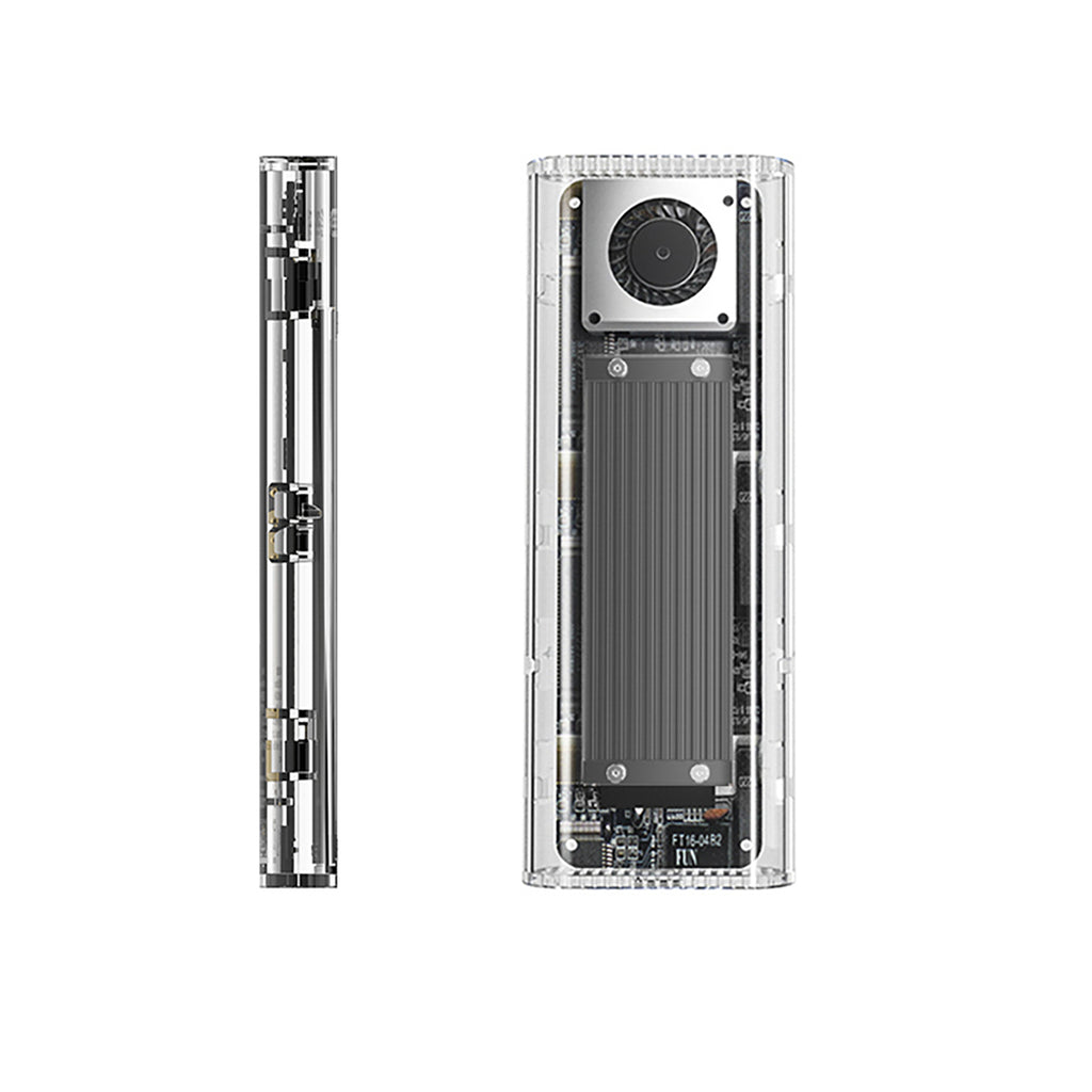 Orico TCM2-G20 M.2 NVME USB-C 3.2 20Gb/s disko dėklas – sidabrinis/skaidrus -- Hard Drive Adapters