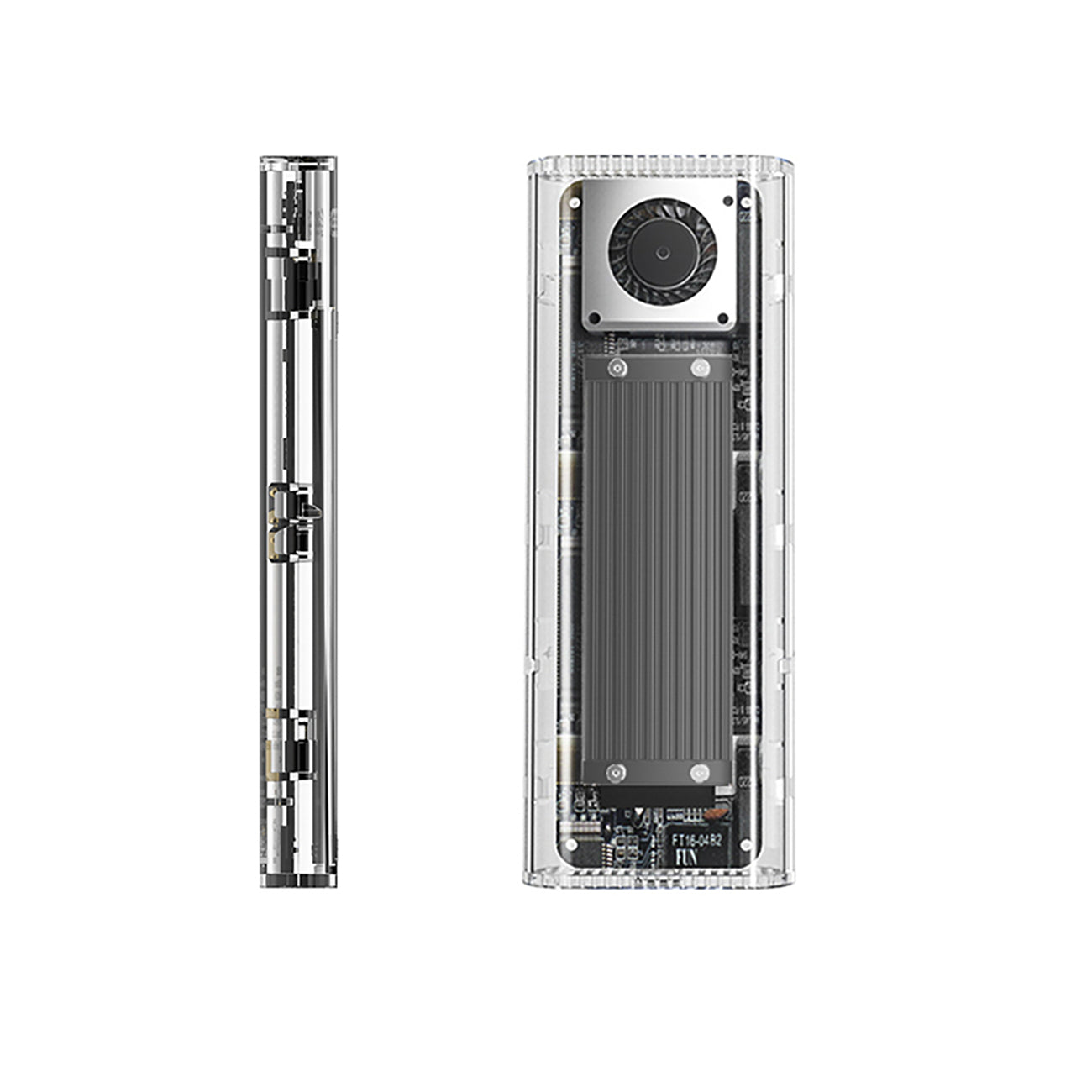 Orico TCM2-G20 M.2 NVME USB-C 3.2 20Gb/s disko dėklas – sidabrinis/skaidrus -- Hard Drive Adapters