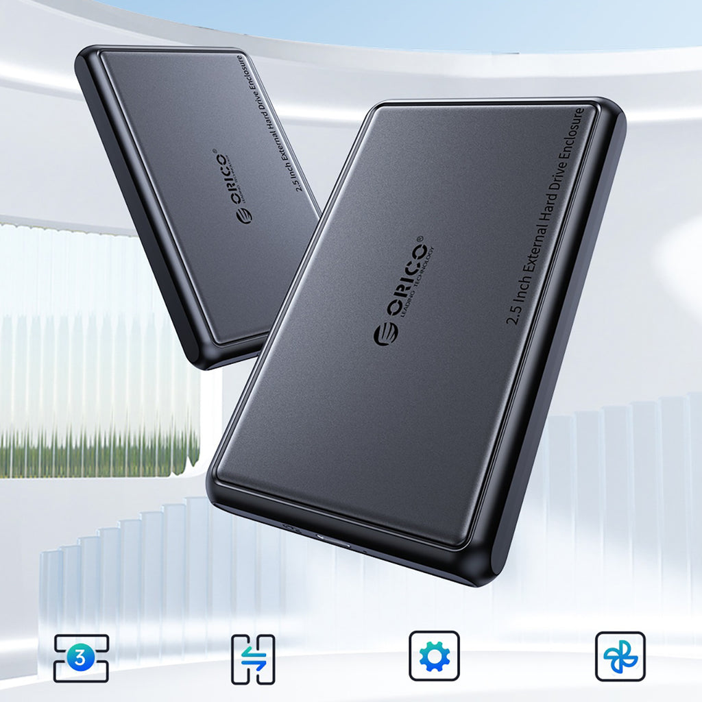 Orico DDL25-C3 2,5" HDD/SSD USB-C 5Gb/s diskų šaltis - juodas -- Hard Drive Adapters