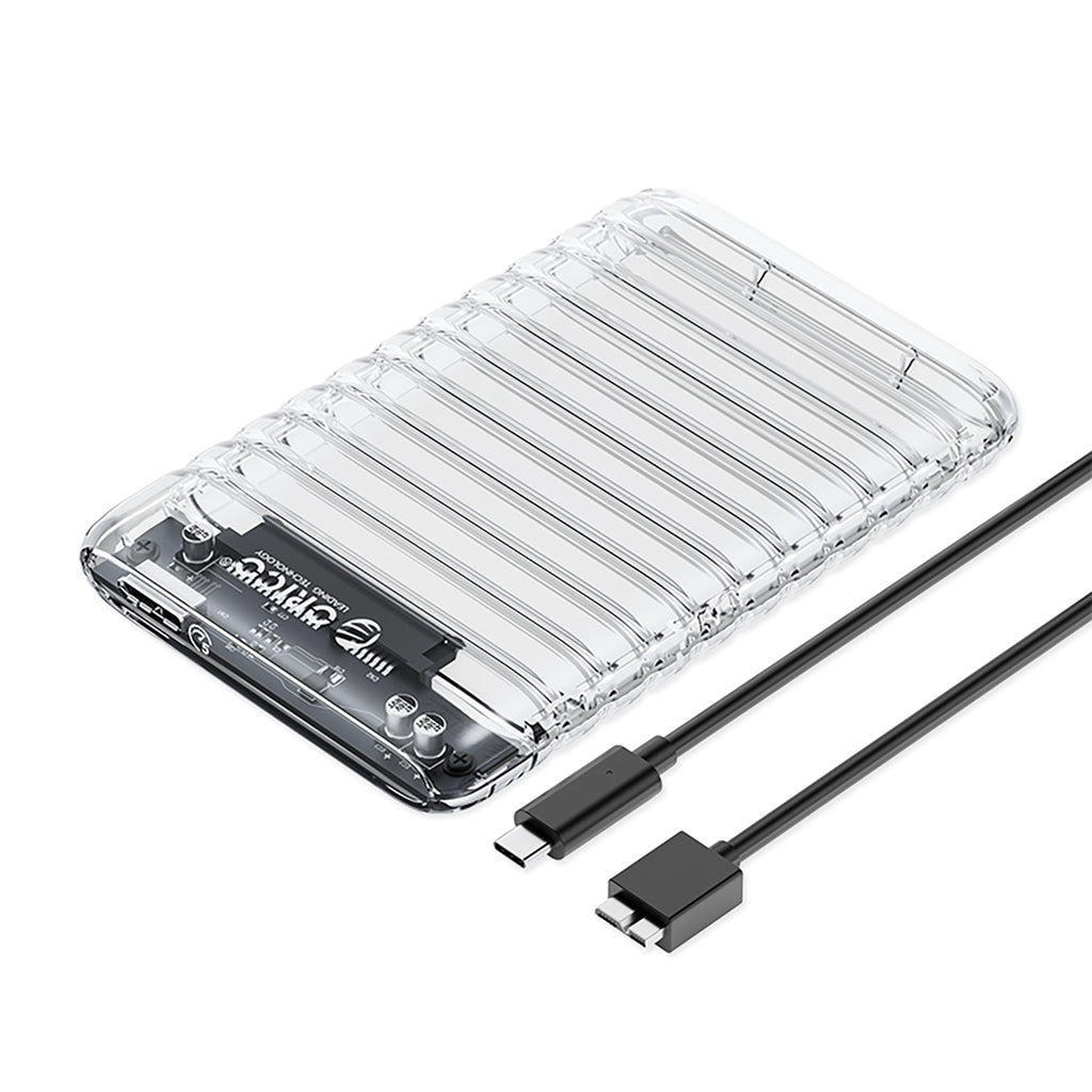 Orico 2139U3-V1 2,5" HDD/SSD USB Micro-B 5Gb/s disko dėklas – skaidrus -- Hard Drive Adapters