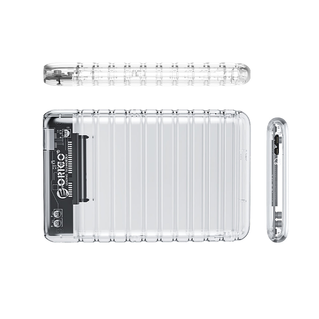 Orico 2139U3-V1 2,5" HDD/SSD USB Micro-B 5Gb/s disko dėklas – skaidrus -- Hard Drive Adapters
