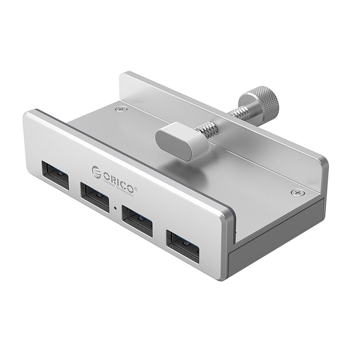 Orico MH4PU šaliklis su spaustuku - 4x USB-A 3.0 - sidabras -- USB Hubs