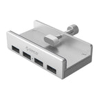 Orico MH4PU šaliklis su spaustuku - 4x USB-A 3.0 - sidabras -- USB Hubs