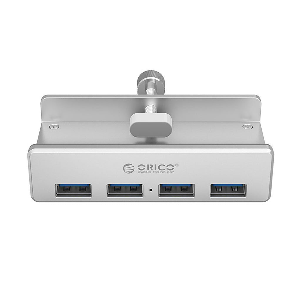 Orico MH4PU šaliklis su spaustuku - 4x USB-A 3.0 - sidabras -- USB Hubs