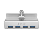 Orico MH4PU šaliklis su spaustuku - 4x USB-A 3.0 - sidabras -- USB Hubs