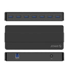 Orico H7928-U3-V1 šaliklis 7x USB-A 3.0 - juodas -- USB Hubs
