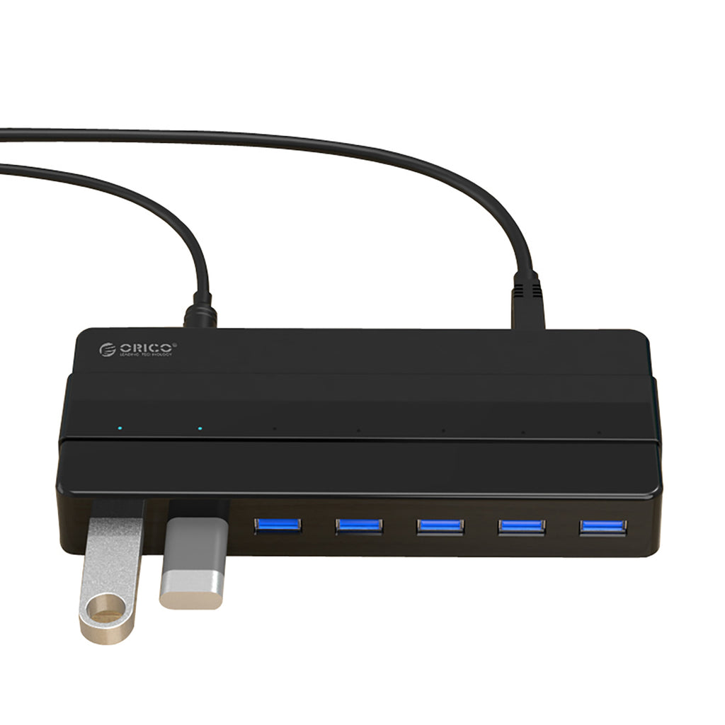 Orico H7928-U3-V1 šaliklis 7x USB-A 3.0 - juodas -- USB Hubs