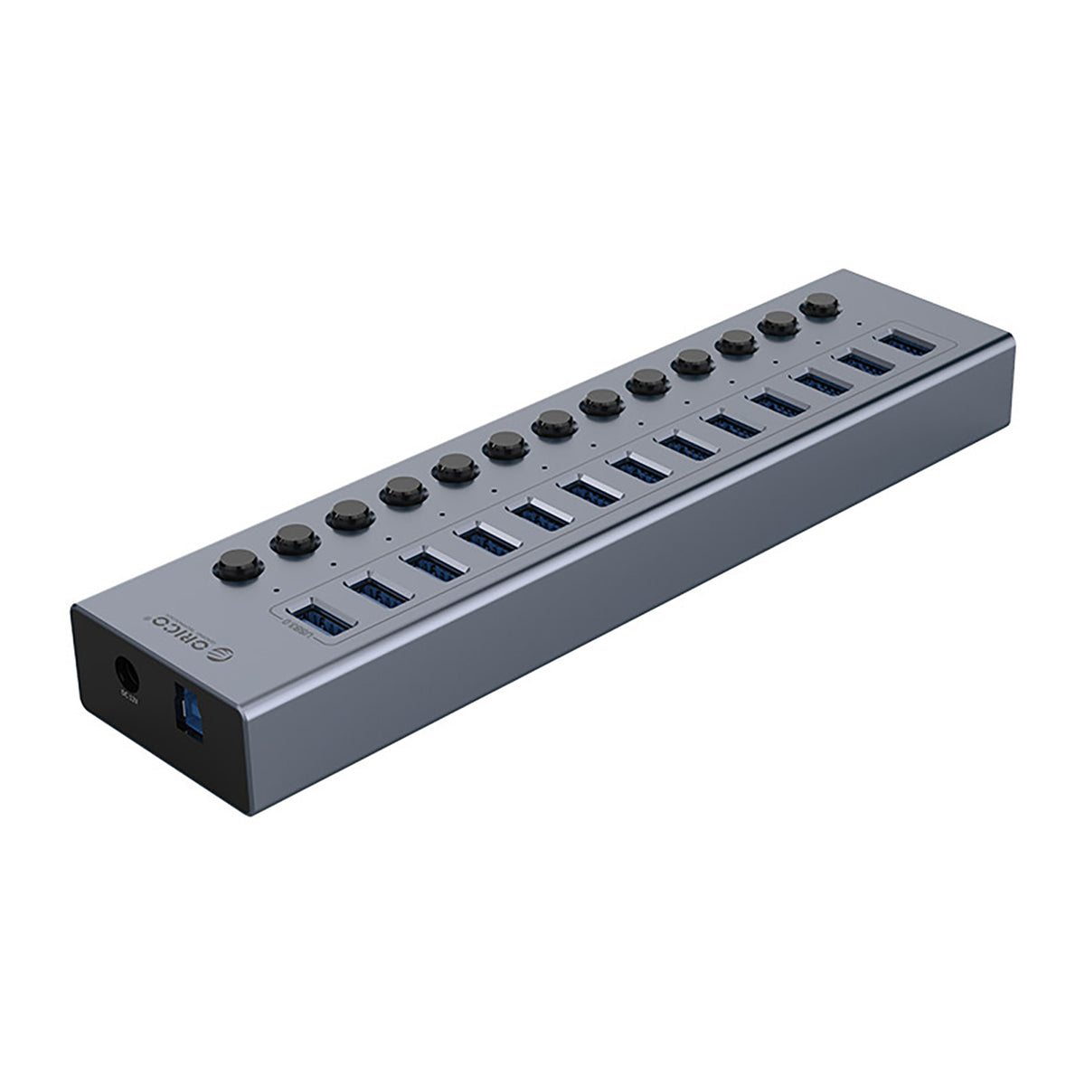 Orico BT2U3-13AB žinynas 13x USB-A 3.0 su jungikliais - pilka -- USB Hubs