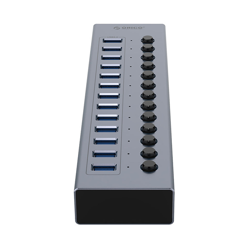 Orico BT2U3-13AB žinynas 13x USB-A 3.0 su jungikliais - pilka -- USB Hubs