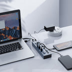 Orico BT2U3-13AB žinynas 13x USB-A 3.0 su jungikliais - pilka -- USB Hubs