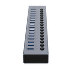 Orico BT2U3-16AB žinynas 16x USB-A 3.0 su jungikliais - pilka -- USB Hubs