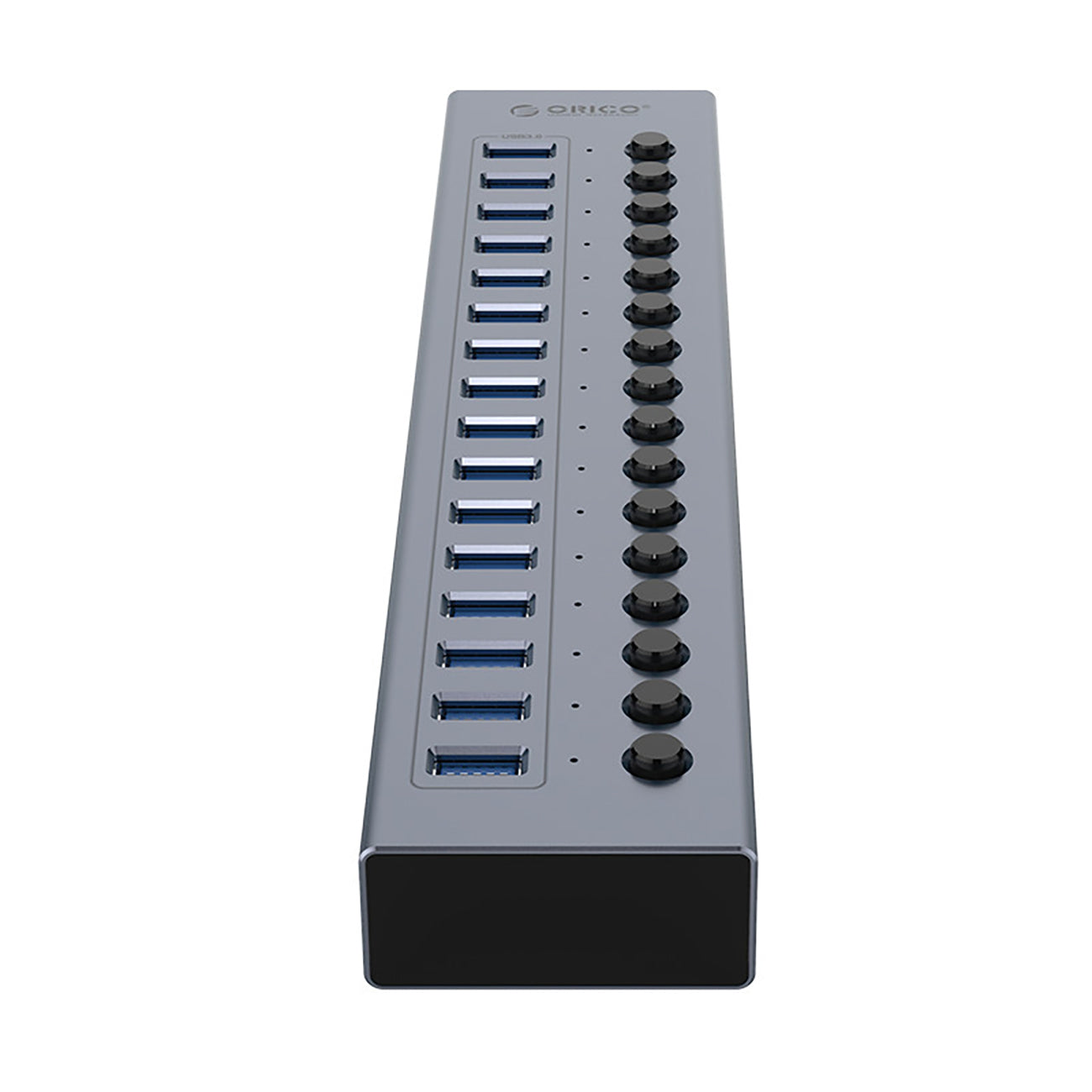Orico BT2U3-16AB žinynas 16x USB-A 3.0 su jungikliais - pilka -- USB Hubs