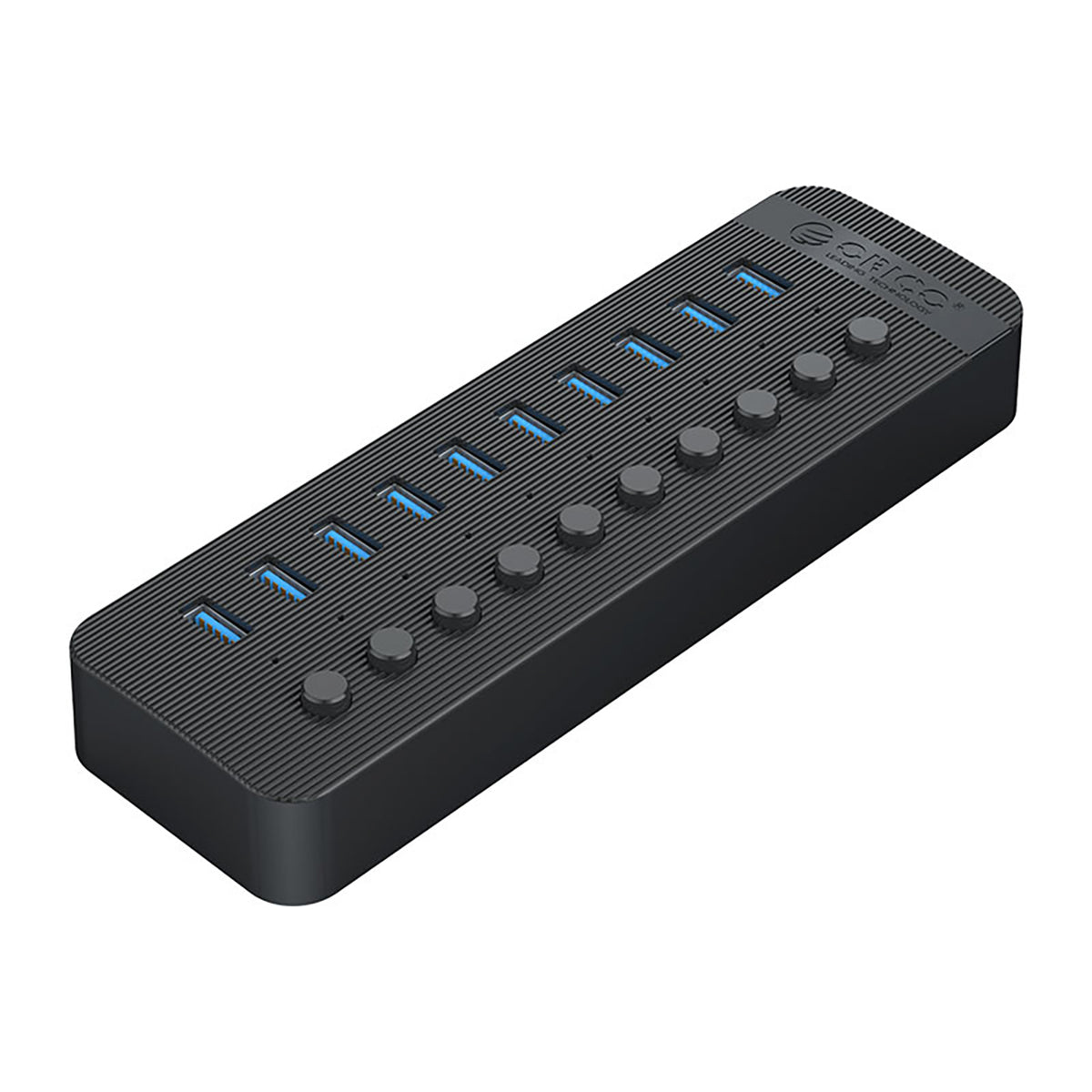 Orico CT2U3-10AB 10x USB-A 3.0 žinynas su jungikliais - juoda -- USB Hubs