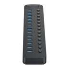 Orico CT2U3-13AB 13x USB-A 3.0 sujungimo dėžė su jungikliais - Juoda -- USB Hubs