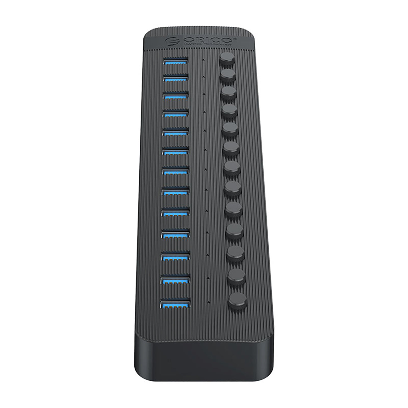 Orico CT2U3-13AB 13x USB-A 3.0 sujungimo dėžė su jungikliais - Juoda -- USB Hubs