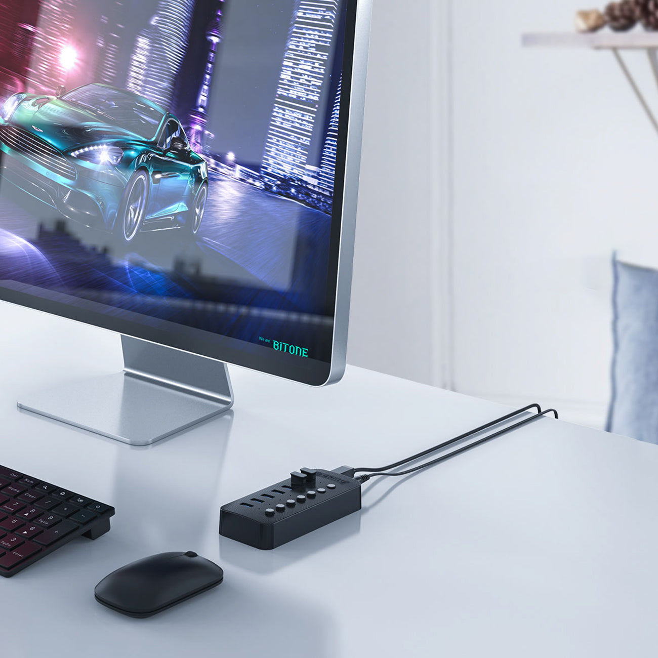 Orico CT2U3-13AB 13x USB-A 3.0 sujungimo dėžė su jungikliais - Juoda -- USB Hubs