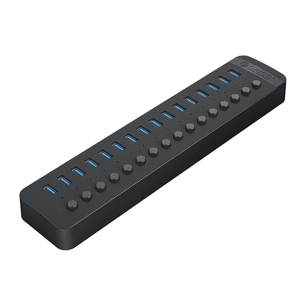 Orico CT2U3-16AB 16x USB-A 3.0 sujungimo dėžė su jungikliais - Juoda -- USB Hubs