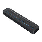 Orico CT2U3-16AB 16x USB-A 3.0 sujungimo dėžė su jungikliais - Juoda -- USB Hubs