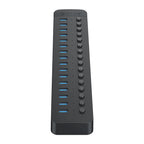 Orico CT2U3-16AB 16x USB-A 3.0 sujungimo dėžė su jungikliais - Juoda -- USB Hubs
