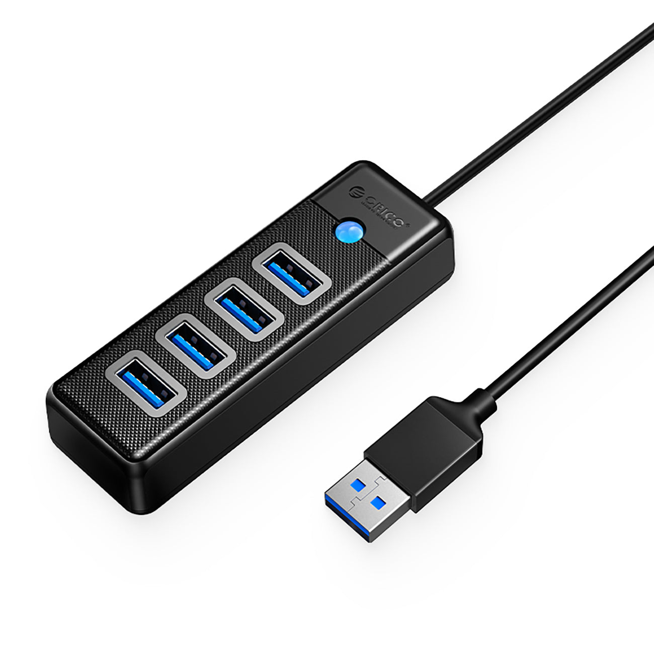Sujungimo dėžė Orico PW4U-U3 USB-A / 4x USB-A 3.0 - juoda -- USB Hubs