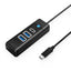 Orico PWC2U-C3 USB-C Hub / 2x USB-A 3.0 + 1x USB-C 3.0 - Juodas -- USB Hubs