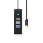 Orico PWC2U-C3 USB-C Hub / 2x USB-A 3.0 + 1x USB-C 3.0 - Juodas -- USB Hubs