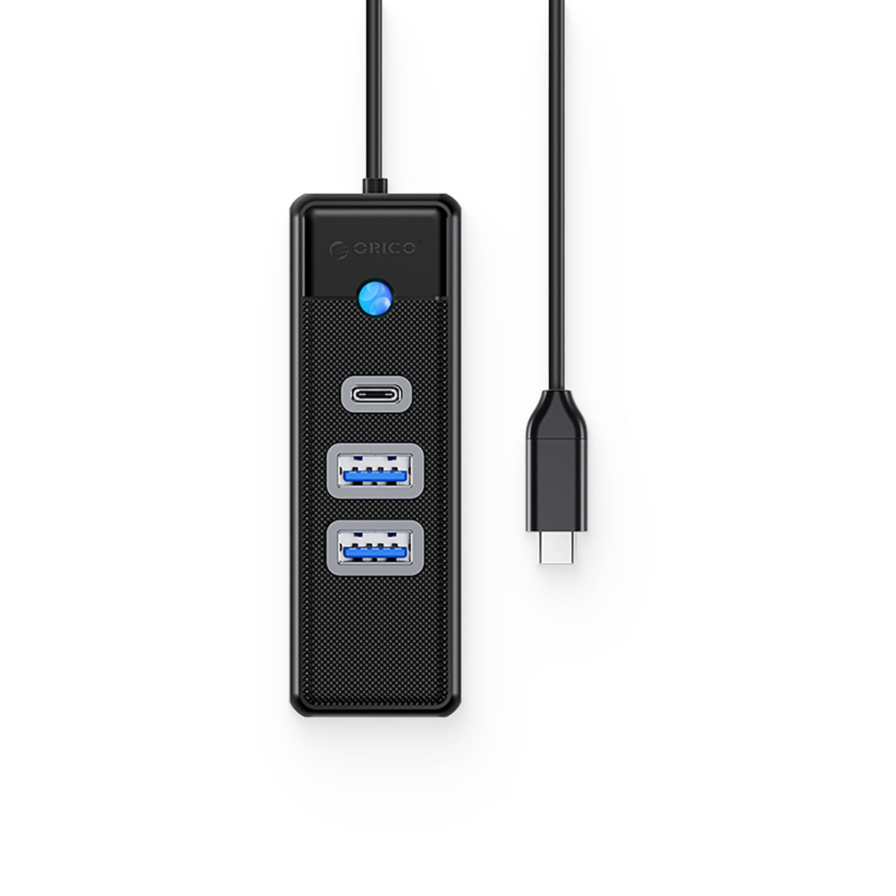 Orico PWC2U-C3 USB-C Hub / 2x USB-A 3.0 + 1x USB-C 3.0 - Juodas -- USB Hubs