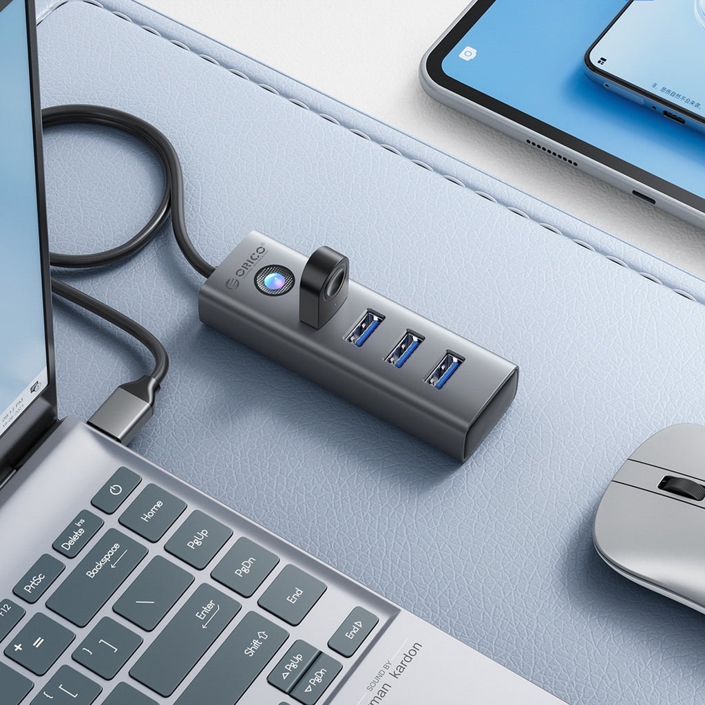Orico PDD4U-U3 šalunas 4x USB-A 3.0 - Pilka -- USB Hubs