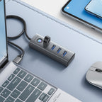 Orico PDD4U-U3 šalunas 4x USB-A 3.0 - Pilka -- USB Hubs