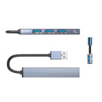Orico AH-A13 USB-A Hub Docking Station 1x USB-A 3.0 + 3x USB-A 2.0 - Pilka -- USB Hubs