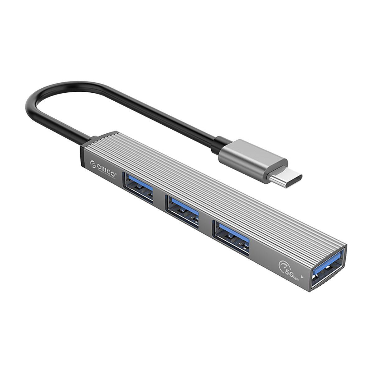 Orico AH-13 USB-C Hub Doko Stotele 1x USB-A 3.0 + 3x USB-A 2.0 - Pilka -- USB Hubs