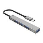 Orico AH-13 USB-C Hub Doko Stotele 1x USB-A 3.0 + 3x USB-A 2.0 - Pilka -- USB Hubs