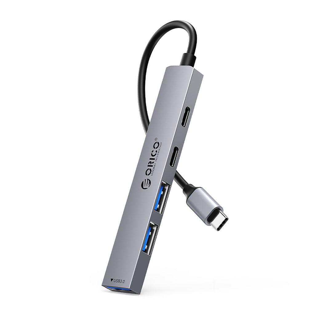 Orico YSB4-U2 USB-C Hub Doko Stotele 2x USB-A 2.0 + 1x USB-A 3.0 + 1x USB-C 2.0 + 1x USB-C - Pilka -- USB Hubs