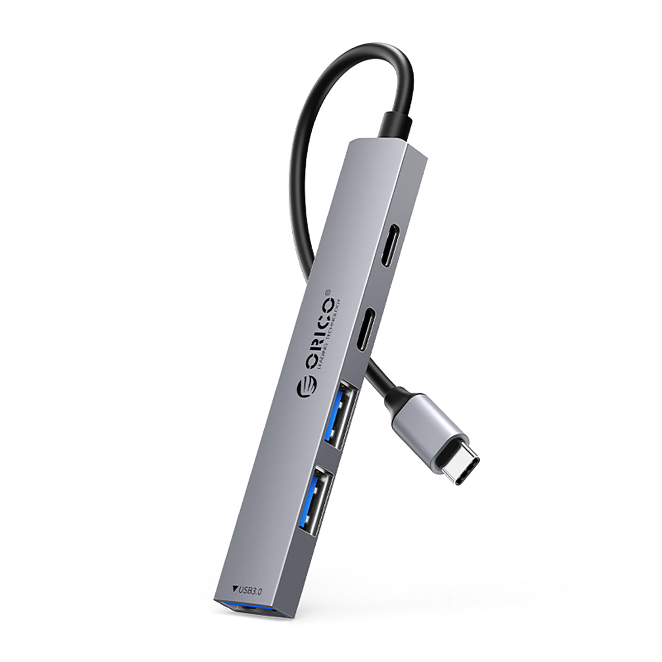 Orico YSB4-U2 USB-C Hub Doko Stotele 2x USB-A 2.0 + 1x USB-A 3.0 + 1x USB-C 2.0 + 1x USB-C - Pilka -- USB Hubs