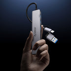 Orico YSB4-U2 USB-C Hub Doko Stotele 2x USB-A 2.0 + 1x USB-A 3.0 + 1x USB-C 2.0 + 1x USB-C - Pilka -- USB Hubs