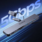 Orico YSB4-U2 USB-C Hub Doko Stotele 2x USB-A 2.0 + 1x USB-A 3.0 + 1x USB-C 2.0 + 1x USB-C - Pilka -- USB Hubs